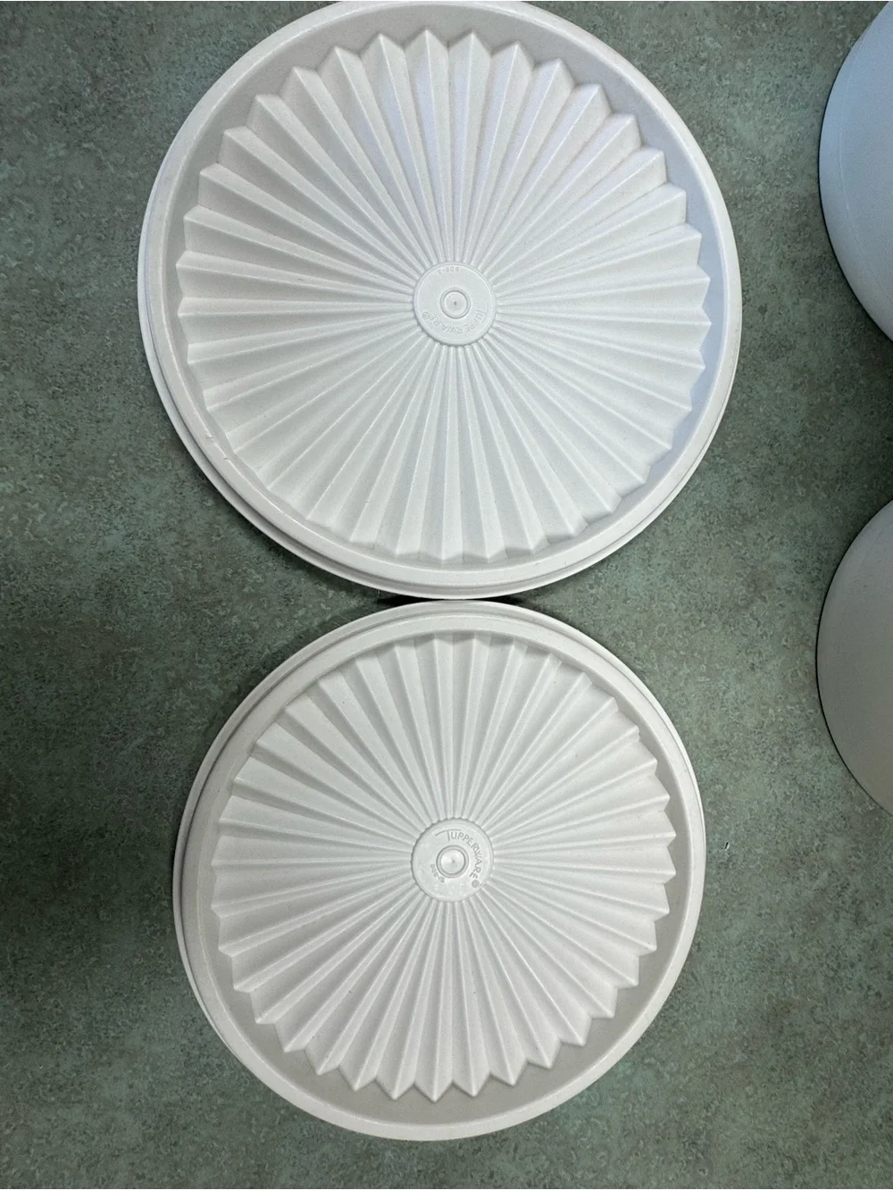 Vintage Tupperware Plastic Storage Canisters with Lids - Set of 2